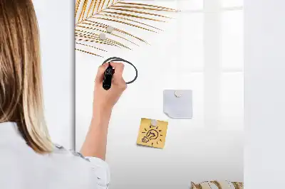 Tablă magnetică de scris cu model de frunze aurii