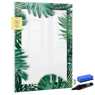 Tablă cu marker cu ramă din monstera