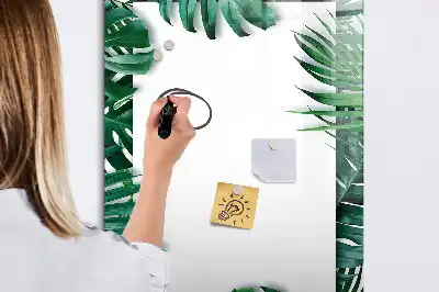 Tablă cu marker cu ramă din monstera