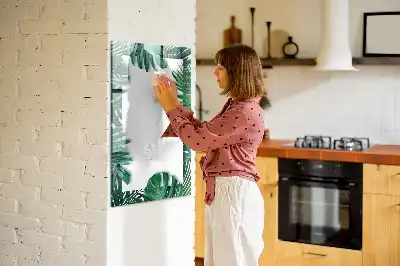 Tablă cu marker cu ramă din monstera