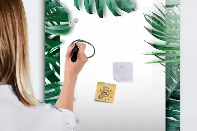Tablă cu marker cu ramă din monstera
