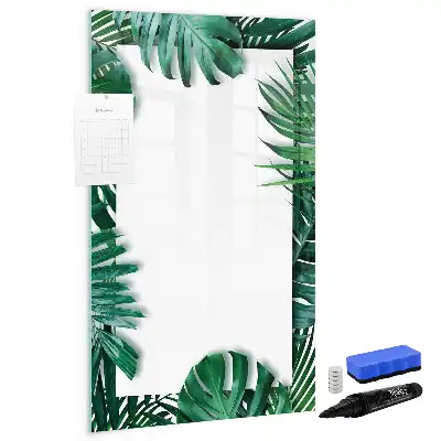 Tablă cu marker cu ramă din monstera