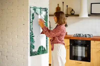 Tablă cu marker cu ramă din monstera