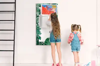 Tablă cu marker cu ramă din monstera