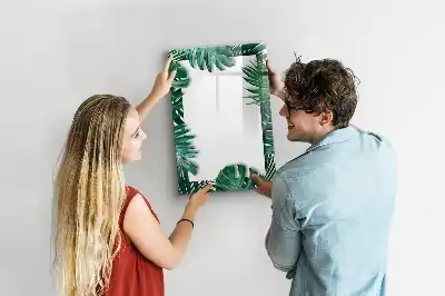 Tablă cu marker cu ramă din monstera