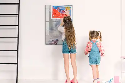Tablă magnetică de scris model cu abstracție picturală