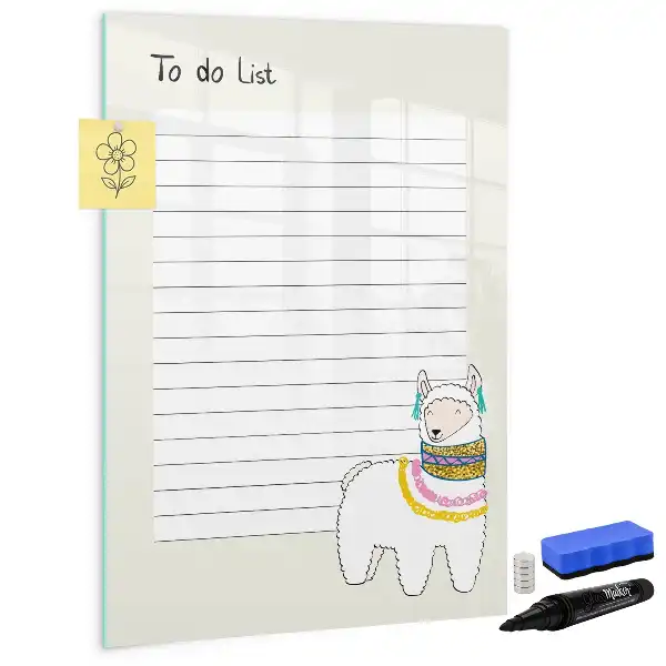Tablă cu marker lista de dorințe