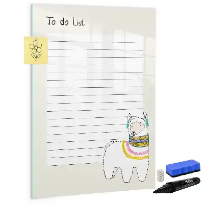 Tablă cu marker lista de dorințe