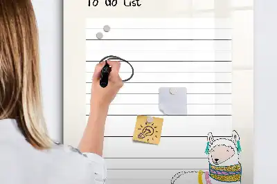 Tablă cu marker lista de dorințe