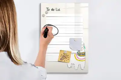 Tablă cu marker lista de dorințe
