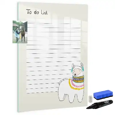 Tablă cu marker lista de dorințe