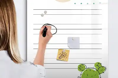 Tablă magnetică de scris pentru lista de sarcini