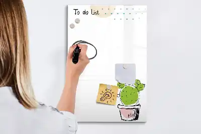 Tablă magnetică de scris pentru lista de sarcini