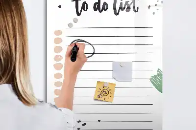 Tablă cu marker pentru lista de sarcini