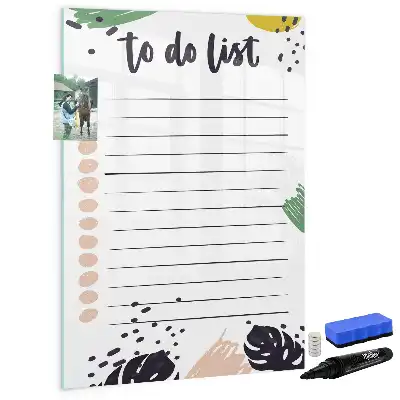 Tablă cu marker pentru lista de sarcini