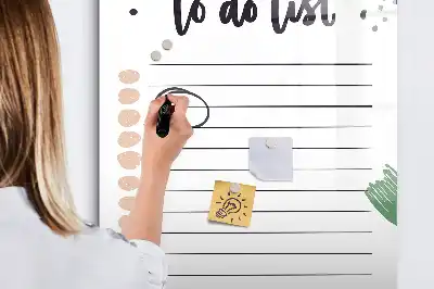Tablă cu marker pentru lista de sarcini