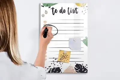 Tablă cu marker pentru lista de sarcini