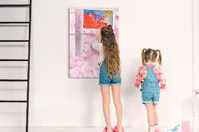 Tablă magnetică de scris model Flori de vară