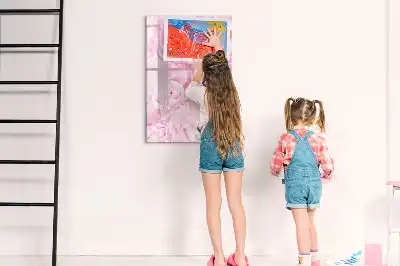 Tablă magnetică de scris model Flori de vară