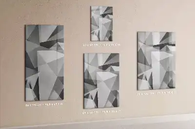 Tablă magnetică de scris cu model abstracție geometrică