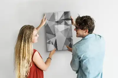 Tablă magnetică de scris cu model abstracție geometrică