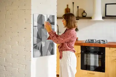 Tablă magnetică de scris cu model abstracție geometrică
