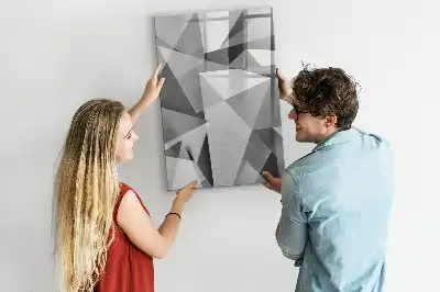 Tablă magnetică de scris cu model abstracție geometrică