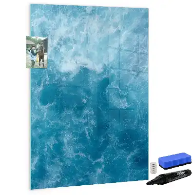 Tablă magnetică de scris cu model ocean