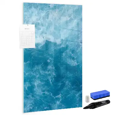 Tablă magnetică de scris cu model ocean