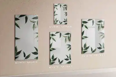 Tablă cu marker cu ramă decorată cu frunze verzi