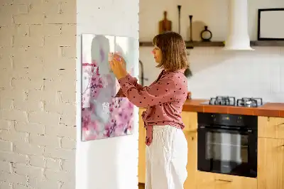 Tablă magnetică de scris cu model flori de primăvară