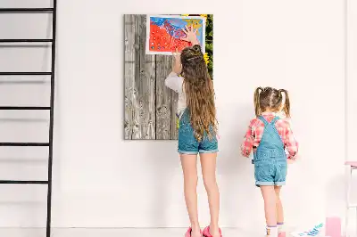Tablă cu marker cu model floarea-soarelui pe lemn