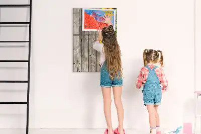 Tablă cu marker cu model floarea-soarelui pe lemn
