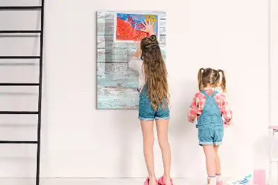 Tablă magnetică de scris cu design în nuanțe pastelate