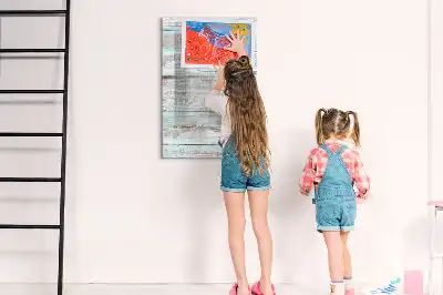 Tablă magnetică de scris cu design în nuanțe pastelate