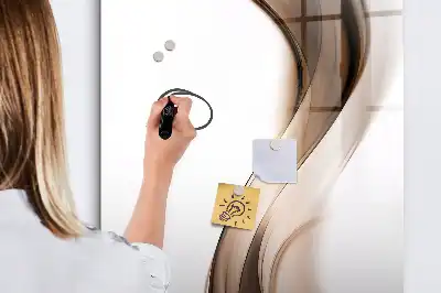 Tablă cu marker cu model abstracție de valuri