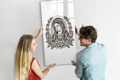 Tablă magnetică de scris cu modelul Fecioara de la Guadalupe