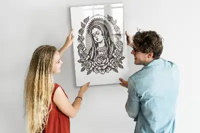 Tablă magnetică de scris cu modelul Fecioara de la Guadalupe