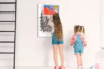 Tablă magnetică de scris cu modelul Fecioara de la Guadalupe