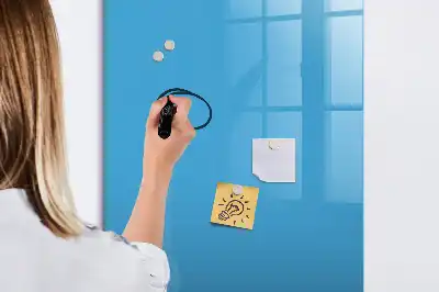 Tablă magnetică de scris albastră