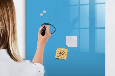 Tablă magnetică de scris albastră