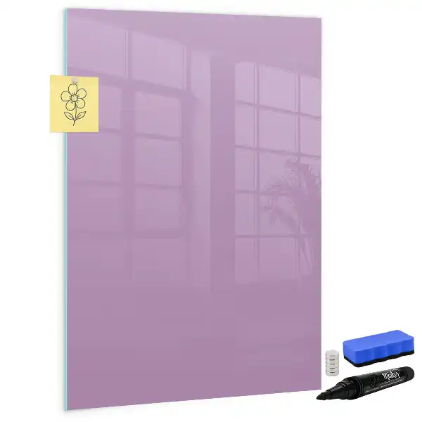 Tablă magnetică de scris culoare liliachie