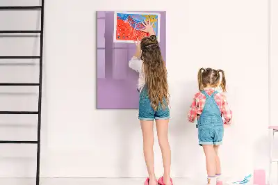 Tablă magnetică de scris culoare liliachie
