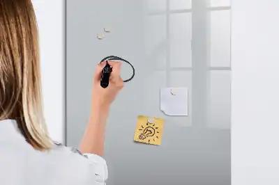 Tablă cu marker culoare gri deschis
