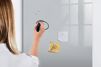Tablă cu marker culoare gri deschis