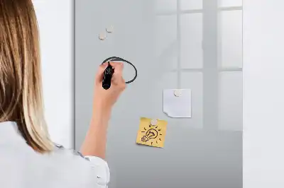 Tablă cu marker culoare gri deschis