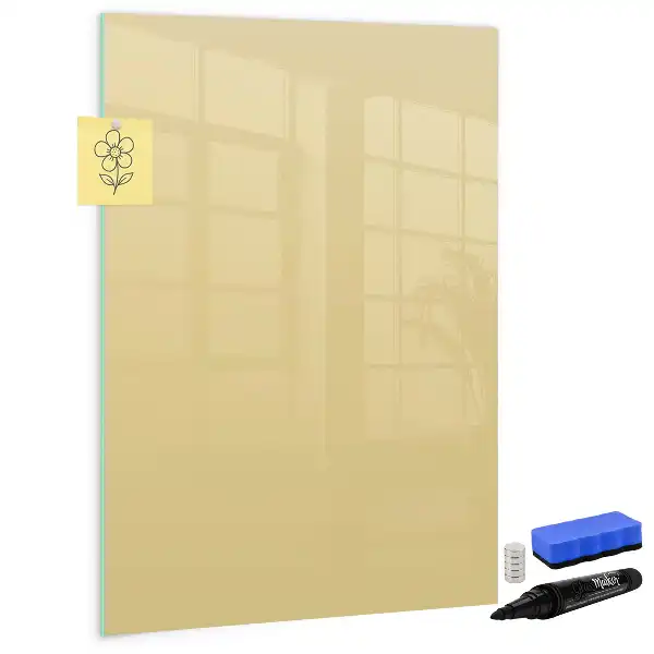 Tablă cu marker culoare crem