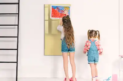 Tablă cu marker culoare crem