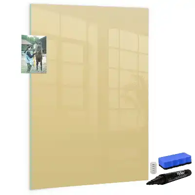 Tablă cu marker culoare crem