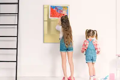 Tablă cu marker culoare crem